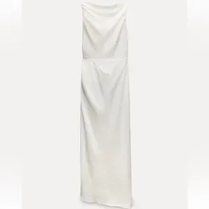 【送料&関税込】Off-White Viscose Blend Dress Zara | Dresses | Zara Draped Linen Blend Dress Zw Collection